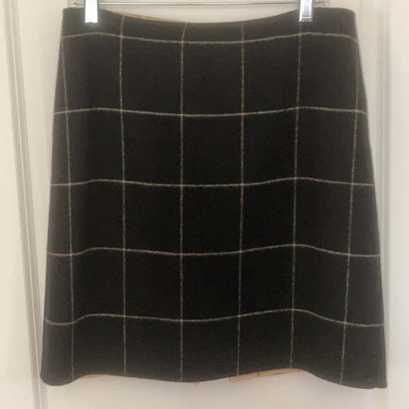Dkny Dresses & Skirts - DKNY Windowpane Wool Skirt Sz 10